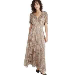 Madewell x Karen Walker Silk Kensington Sheer Maxi Dress Womens Size 8 NWT $595